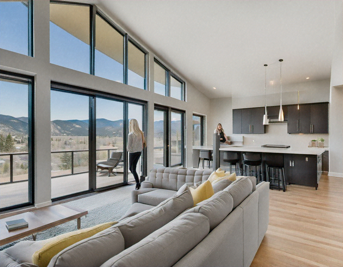 Home buyer touring a beautiful Boulder property