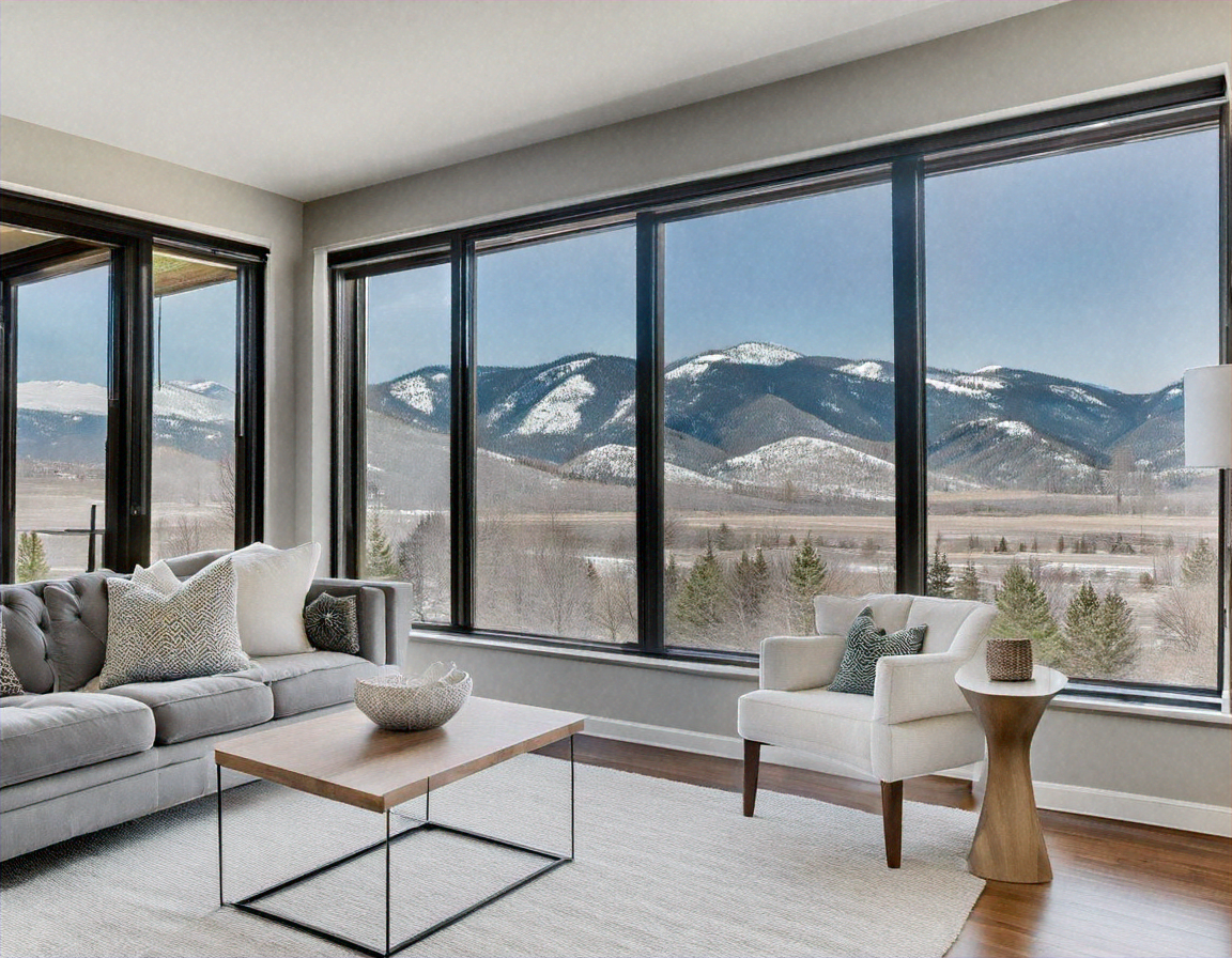Beautiful staged living room interior of a Boulder Colorado home for sale